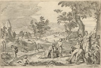 Israeliten sammeln Manna von After David Teniers the Younger